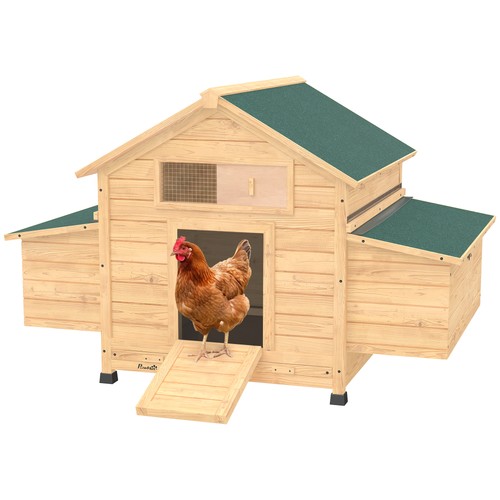 Pawhut pollaio legno tetto - pollaio,
