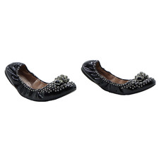 Scarpe Miu Miu Ballerina Usato EUR 39 (Cod.SS3474) Nero Pelle Donna Basso