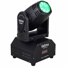 MINI TESTA MOBILE PROIETTORE LED RGB INTERNO EFFETTO STROBO DISCO PARTY KARMA