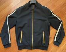 Giacca Leggera Zara Uomo Size L Blu Con Dettagli Gialli