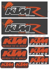 Planche de Stickers moto Ktm supermotard format A4