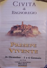 Poster  Civita di Bagnoregio presepe vivente poster gigante cm 70x100 circa