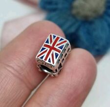 Charm Pandora originale smalto rosso Union Jack London Bus 💕 S925 ALE 