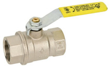 Bugatti VALVOLA A SFERA GAS A LEVA IN OTTONE A PASSAGGIO TOTALE 2" POLLICI F/F