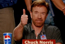 Chuck Norris pepsi thumbs up