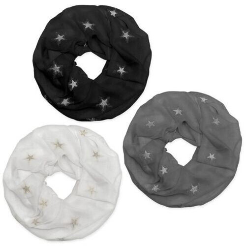 Sciarpa loop stelle - stelle, glitter