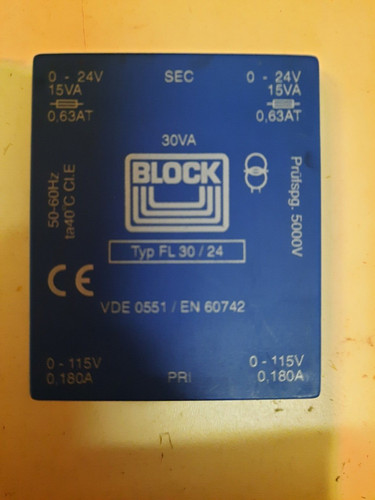 Blocco trasformatore fl30 - blocco, fl30/24