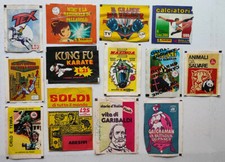 Lotto 13 BUSTINE Figurine Assortite Calciatori Mazinga Remì Tex Uomo Ragno