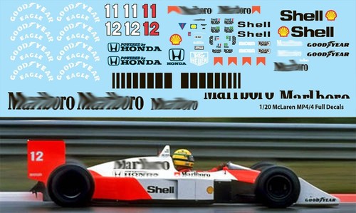 Decals per mclaren - 1/20,