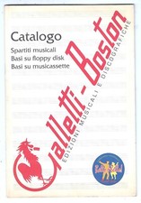 Catalogo GALLETTI BOSTON edizioni musicali - anni 90 SPARTITI BASI discografie