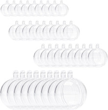 40 Pezzi Palline Di Natale Vuote Trasparenti DIY Palline Di Natale in Acrilico P