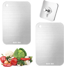 2 Pz Tagliere Acciaio Inox