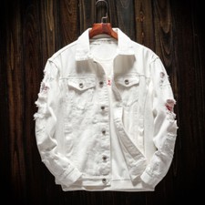 Mens Ripped Jeans Buton Front
