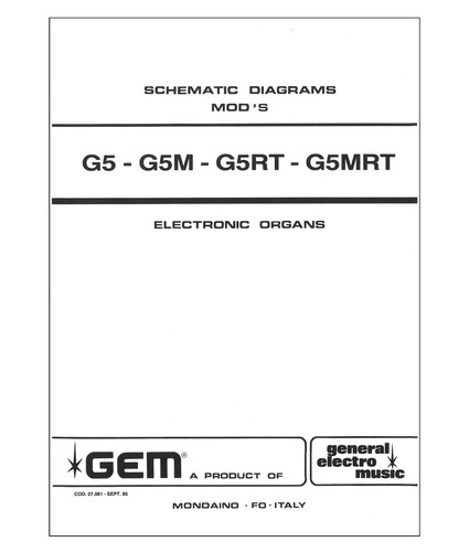 Gem service manual repair - g5,