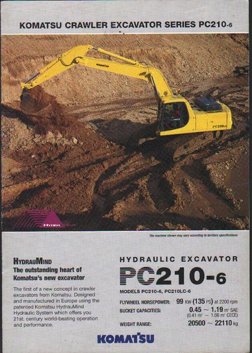 Foglietto brochure escavatore
