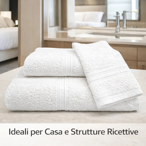 Set tris asciugamani bianco - set,