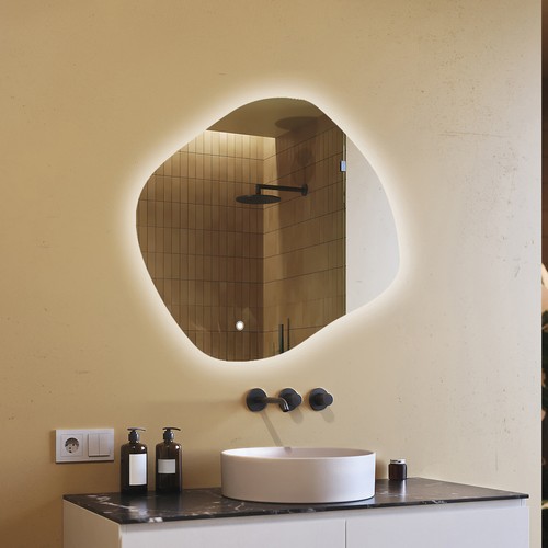 Specchio bagno luminoso forma - specchio, luminoso,