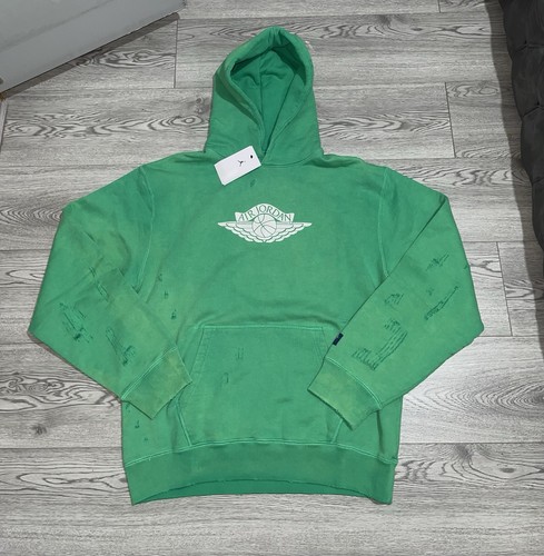 Felpa con cappuccio verde uomo