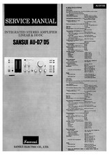 Manuale di servizio - Manuale di servizio per Sansui AU-D7, AU-D5 