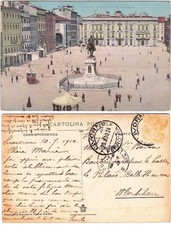 LIVORNO - PIAZZA VITTORIO EMANUELE - VIAGG. 1910 -89668-