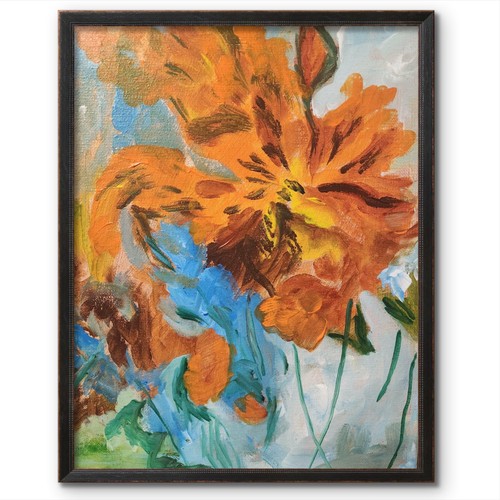 Fiori arancioni astratti - arancioni,