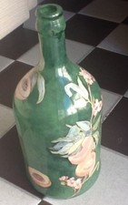 DAMIGIANA VETRO DIPINTA A MANO-Mercatino dell'usato Pecorelli