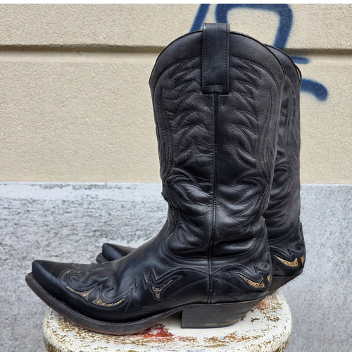 Stivale pelle texano vintage - texano,
