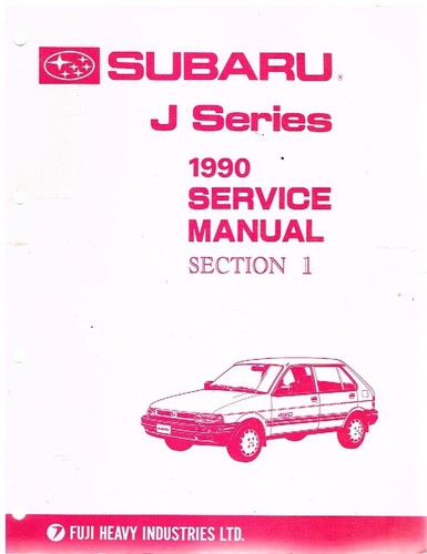 Subaru series justy mk1f - j-series,