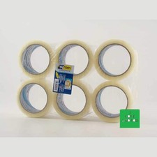 6 ROTOLI TRASPARENTI DI NASTRI ADESIVI PER IMBALLAGGIO 48 X 50 IN PPL