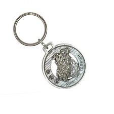 Wire Fox Terrier Keychain, D184KC, 1.5 Inch, Dog, Fox Terrier, Metal, Pet, Gift