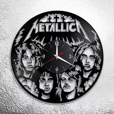 OROLOGIO IN VINILE DA PARETE SU LP 33 GIRI METALLICA BAND