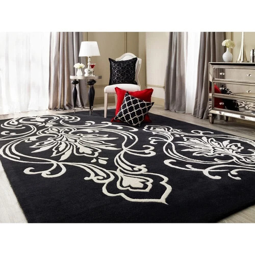 Tappeto moderno nero bianco - tappeto,