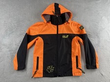 Giacca con cappuccio Jack Wolfskin bambino 4-5 anni arancione con cappuccio colorblock