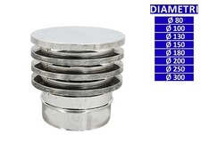 ALLINOX Terminale Zara Acciaio Inox Canna Fumaria Comignolo Base Tonda