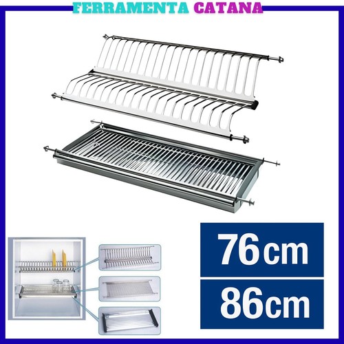 Scolapiatti acciaio inox 86 - scolapiatti,