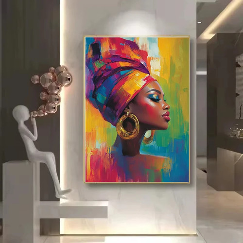 Quadro astratto donna africana