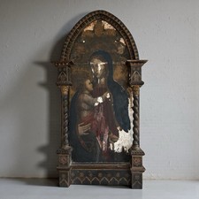 Antica Grande Edicola In Legno