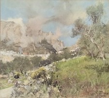 Antica stampa a colori del