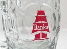 Banks half pint dimpled glass - half,