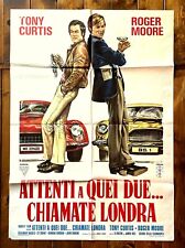MANIFESTO POSTER CINEMA ATTENTI A QUEI DUE CHIAMATE LONDRA FERRARI AUTO CARS 2FG