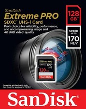 Scheda SD Sandisk 128 GB Extreme Pro FS D5600 4K UHD per Nikon D5500 D5400 D5300