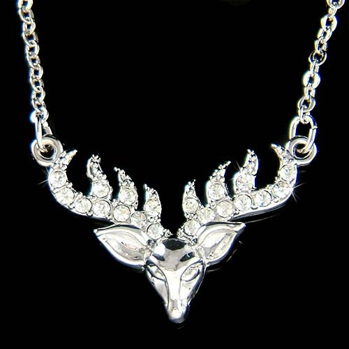 Collana con corna cerbiatto - con,