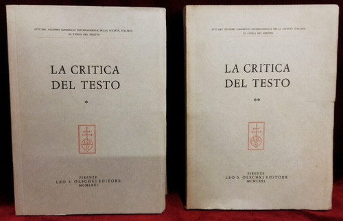 Critica del testo - critica,