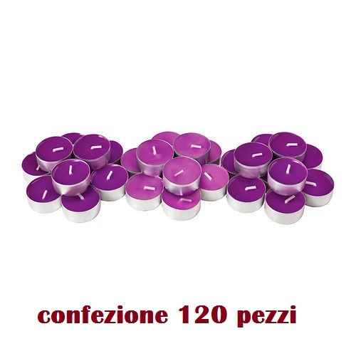 Set 120 pezzi candele viola - candele,