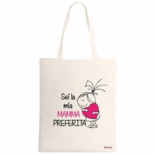borsa ecru scritta mamma