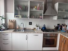 Cucina usata, piano cottura e frigo Whirlpool, forno ventilato Rex, top in marmo