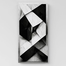 Quadro Astratto Bianco e Nero