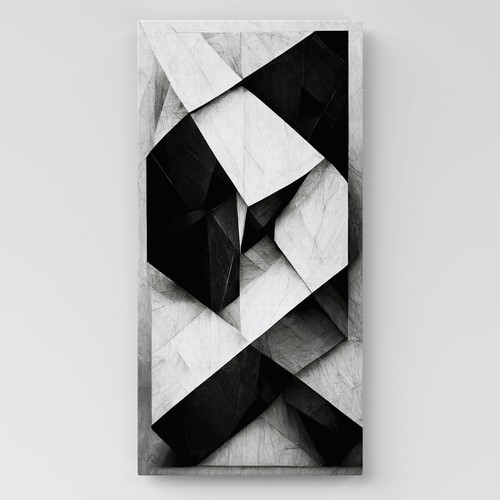 Quadro astratto bianco nero - quadro,