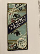 10260 CALENDARIETTO PUBBLICITARIO 1910 ZAMBELETTI CASA FARMACEUTICA MILANO