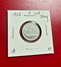 MONETA CINQUE LIRE ITALIA 1955